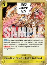 Gum-Gum Fire-Fist Pistol Red Hawk - A Fist of Divine Speed - One Piece Card Game card