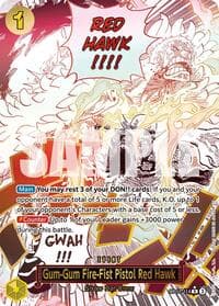 Gum-Gum Fire-Fist Pistol Red Hawk (Alternate Art) - A Fist of Divine Speed - One Piece Card Game card
