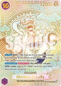 Monkey.D.Luffy (119) (SP) (Gold) - A Fist of Divine Speed - One Piece Card Game card