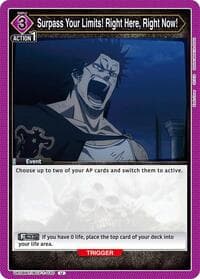 Surpass Your Limits! Right Here, Right Now! - UE08BT: Black Clover - Union Arena card