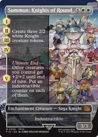 Summon: Knights of Round (Borderless) - FINAL FANTASY - Magic: The Gathering card
