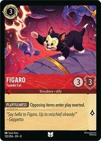Figaro - Tuxedo Cat - Reign of Jafar - Disney Lorcana card