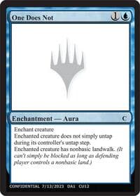One Does Not - Un-Known Event Playtest Cards - Magic: The Gathering card