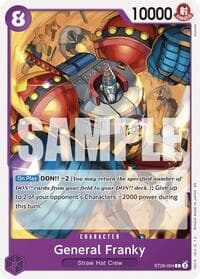 General Franky - ST-26: Starter Deck 26 PURPLE/BLACK Monkey.D.Luffy - One Piece Card Game card