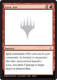 Lava, Axe - Un-Known Event Playtest Cards - Magic: The Gathering card