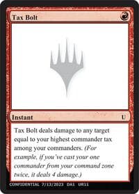 Tax Bolt - Un-Known Event Playtest Cards - Magic: The Gathering card