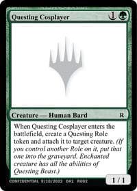 Questing Cosplayer - Un-Known Event Playtest Cards - Magic: The Gathering card