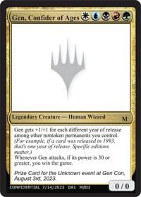 Gen, Confider of Ages - Un-Known Event Playtest Cards - Magic: The Gathering card