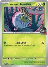 Team Rocket's Tarountula - SV10: Destined Rivals - Pokemon card