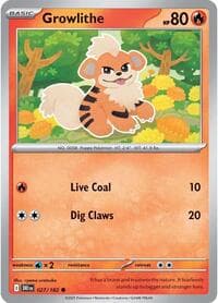 Growlithe - SV10: Destined Rivals - Pokemon card