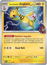 Team Rocket's Ampharos - SV10: Destined Rivals - Pokemon card