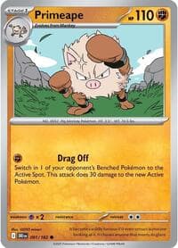 Primeape - SV10: Destined Rivals - Pokemon card