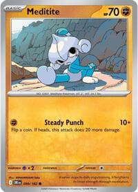 Meditite - SV10: Destined Rivals - Pokemon card