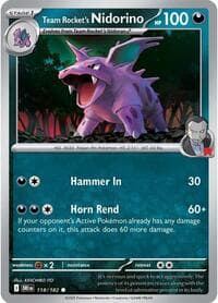 Team Rocket's Nidorino - SV10: Destined Rivals - Pokemon card