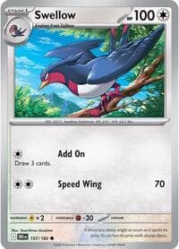 Swellow - SV10: Destined Rivals - Pokemon card