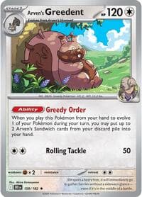 Arven's Greedent - SV10: Destined Rivals - Pokemon card