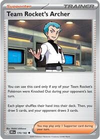 Team Rocket's Archer - SV10: Destined Rivals - Pokemon card