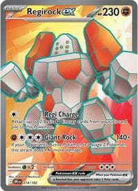 Regirock ex - SV10: Destined Rivals - Pokemon card
