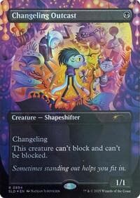 Changeling Outcast (Rainbow Foil) - Secret Lair Drop Series - Magic: The Gathering card