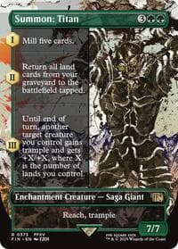 Summon: Titan (Borderless) - FINAL FANTASY - Magic: The Gathering card