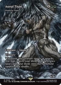 Astral Titan - Primeval Titan (Showcase) - FINAL FANTASY: Through the Ages - Magic: The Gathering card