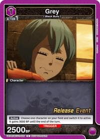 Grey (005) - UE08BT: Black Clover Release Event Cards - Union Arena card