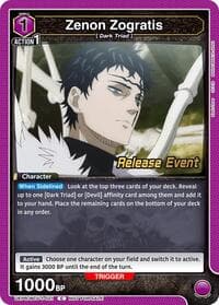 Zenon Zogratis (021) - UE08BT: Black Clover Release Event Cards - Union Arena card