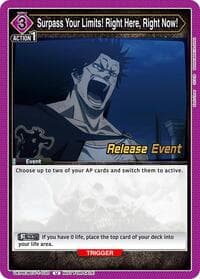 Surpass Your Limits! Right Here, Right Now! - UE08BT: Black Clover Release Event Cards - Union Arena card