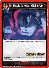 My Magic Is Never Giving Up! - UE08BT: Black Clover Release Event Cards - Union Arena card