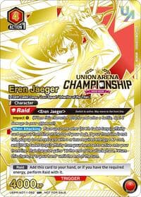 Eren Jaeger (Regionals 25-26) - Union Arena Promotion Cards - Union Arena card