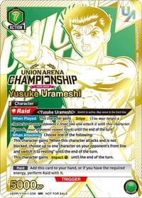 Yusuke Urameshi (Regionals 25-26) - Union Arena Promotion Cards - Union Arena card