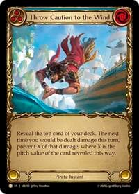 Throw Caution to the Wind (Treasure) - High Seas - Flesh and Blood TCG card