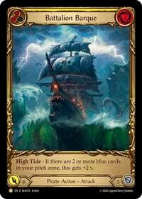 Battalion Barque (Yellow) (Treasure) - High Seas - Flesh and Blood TCG card