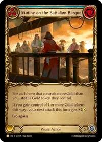 Mutiny on the Battalion Barque (Treasure) - High Seas - Flesh and Blood TCG card