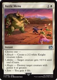 Battle Menu - FINAL FANTASY - Magic: The Gathering card