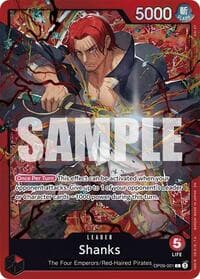 Shanks (Reprint) - ST-23: Starter Deck 23 RED Shanks - One Piece Card Game card