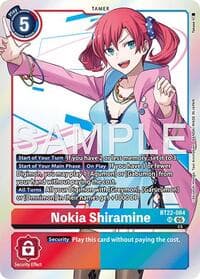 Nokia Shiramine - Cyber Eden - Digimon Card Game card