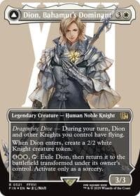 Dion, Bahamut's Dominant (Borderless) (Surge Foil) - FINAL FANTASY - Magic: The Gathering card