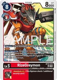 RizeGreymon - Cyber Eden - Digimon Card Game card