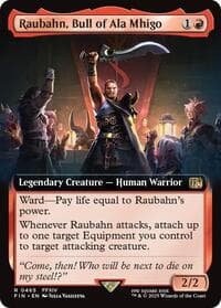 Raubahn, Bull of Ala Mhigo (Extended Art) - FINAL FANTASY - Magic: The Gathering card
