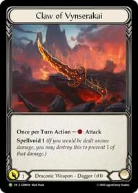 Claw of Vynserakai - GEM Pack 2 - Flesh and Blood TCG card