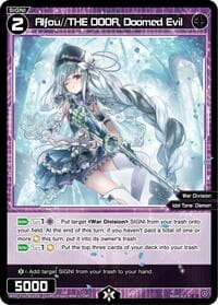 Alfou//THE DOOR, Doomed Evil - Legendary DIVA - WIXOSS card