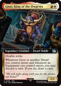 Giott, King of the Dwarves (Extended Art) - FINAL FANTASY - Magic: The Gathering card