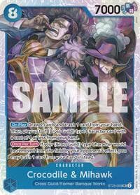 Crocodile & Mihawk - ST-25: Starter Deck 25 BLUE Buggy - One Piece Card Game card