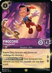 Pinocchio - Strings Attached (224/204) - Illumineer's Quest: Palace Heist - Disney Lorcana card