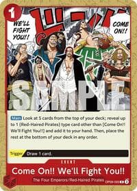 Come On!! We'll Fight You!! (Reprint) - ST-23: Starter Deck 23 RED Shanks - One Piece Card Game card