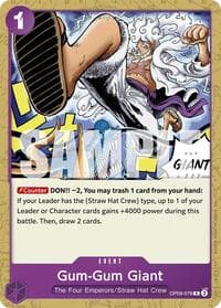 Gum-Gum Giant (Reprint) - ST-26: Starter Deck 26 PURPLE/BLACK Monkey.D.Luffy - One Piece Card Game card