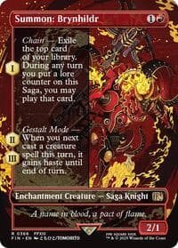 Summon: Brynhildr (Borderless) - FINAL FANTASY - Magic: The Gathering card