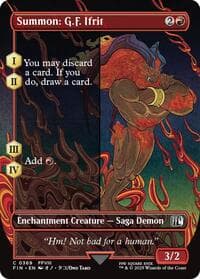 Summon: G.F. Ifrit (Borderless) - FINAL FANTASY - Magic: The Gathering card