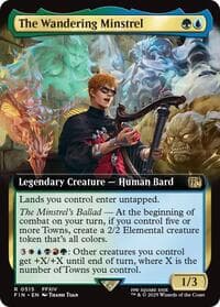 The Wandering Minstrel (Extended Art) - FINAL FANTASY - Magic: The Gathering card